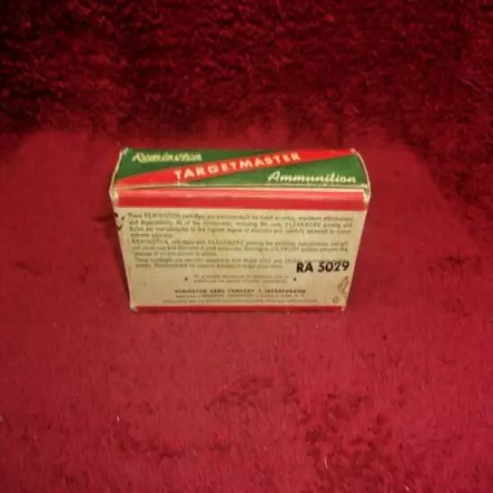  Vintage Remington Targetmast, 45 Automatic Wad Cutter Cal.. Ammo Box, (EMPTY) 