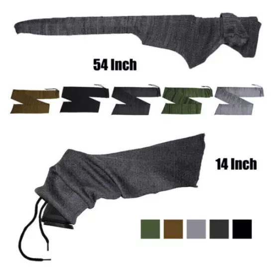 14 / 54 inch Rifle Sleeve Silicone Treated Sock Pistol Soft Gun Case Storage Bag