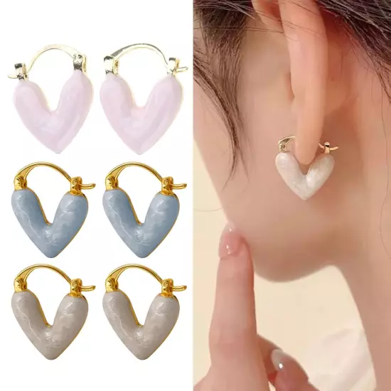 Fashion Jewelry Heart Pendant Drop Earrings For Women Summer Trinket Luxury Jewe