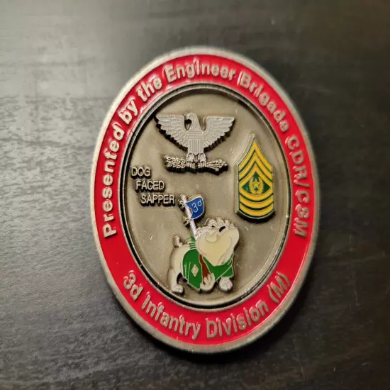 Army 3d 3rd Infantry Division Engineer Brigade CDR MARNE SAPPERS Challenge Coin