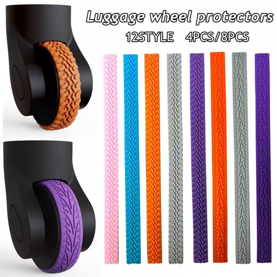 Silicone Luggage Wheels Cover Wheels Protector Reduce Noise Shock Absorption