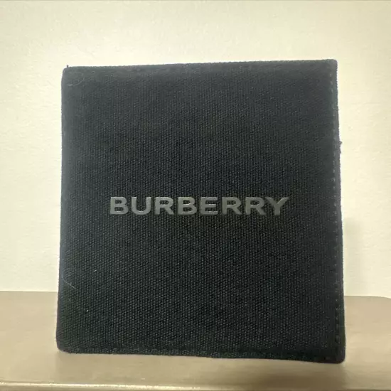 Burberry Passport Cover Black Color ID Case Holder Travel Accessories