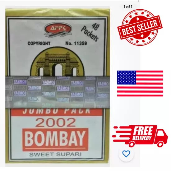 Bombay Supari 12 Boxes 576 Packets Sweet Mouth Freshner Betel Nuts Fresh Stock