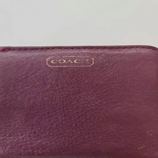 Coach Snap Closure Billfold Burgundy