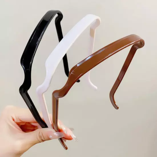 New Sunglasses Frame Shape Plastic Hairband For Women Elegant Solid Headband Hai