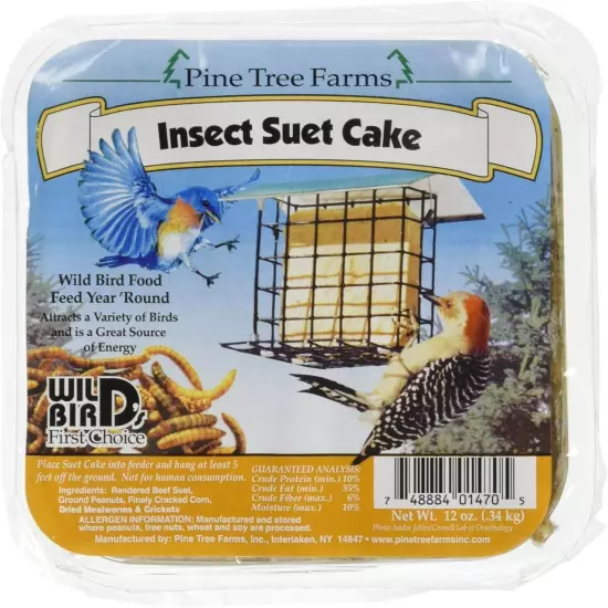 6-Pack Pine Tree Farms 1470 Insect Suet Cake, 12 Ounce