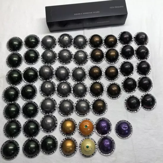 Nespresso Coffee Mixed Lot Sampler Espresso Pods - 67 Capsules-loose Pods