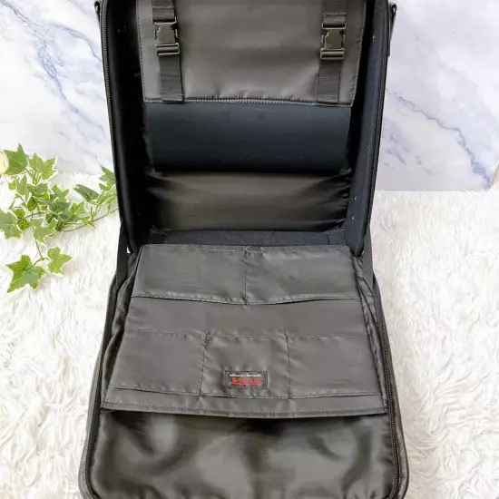 Tumi All Leather Rucksack Backpack Genuine Black