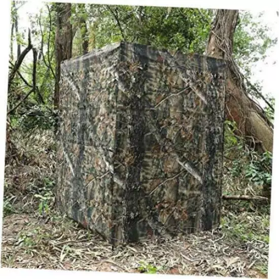  Ground Blind 5×10 Feet Turkey Duck Deer Blinds Hunting Camouflage Brown Leave