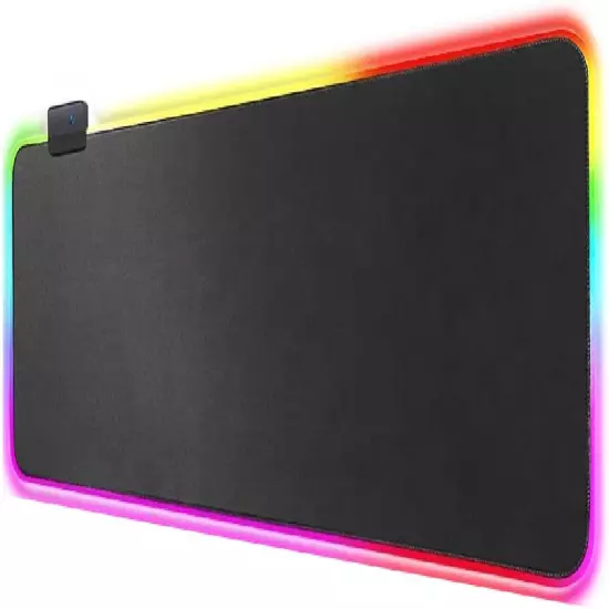 Extra Large RGB Gaming Mousepad - Non-Slip Rubber Base, Micro-Textured Durable C