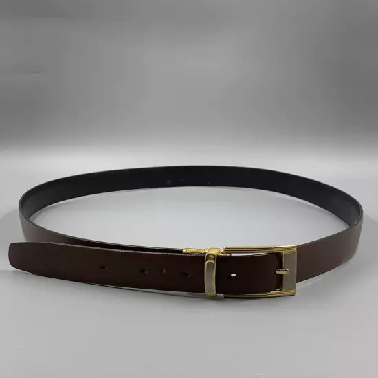 MOD. BREV. Men’s Leather Belt Reversible Black/Brown Size 40/100