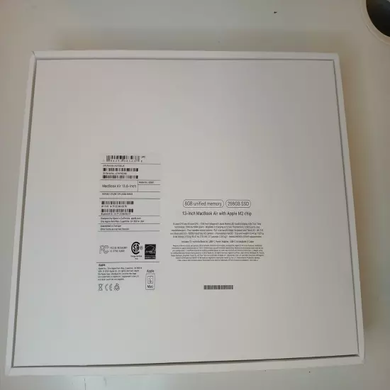 13-inch MacBook Air Apple M2 Chip Model A2681 256SSD Empty Box Only