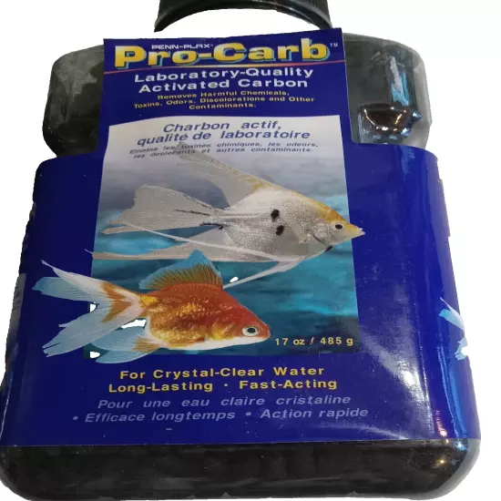 Activated Carbon Penn Plax Pro Carb 17 oz Container Aquarium Use Lot of 2