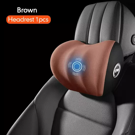 Car Electric Massage Neck Pillow Cushion Headrest Support Lumbar Back Cushion