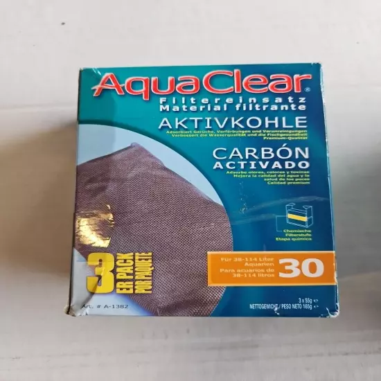 3 Pack Aquaclear 30 (150) Activated Carbon Filter Inserts For Aquarium