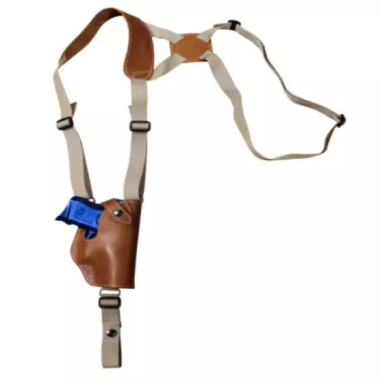 NEW Barsony Vertical Tan Leather Shoulder Holster Kel-Tec, SCCY Compact 9mm 40