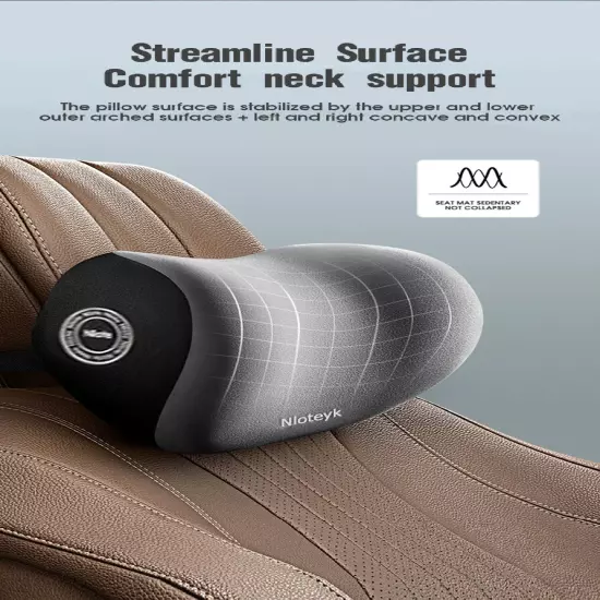 Memory Foam Car Neck Pillow Protective Lumbar Back Support Car Headrest Cushion