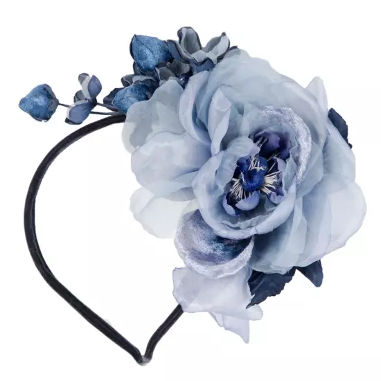 Blue & navy flower headband fascinator Max Alexander 100% AU Family Business