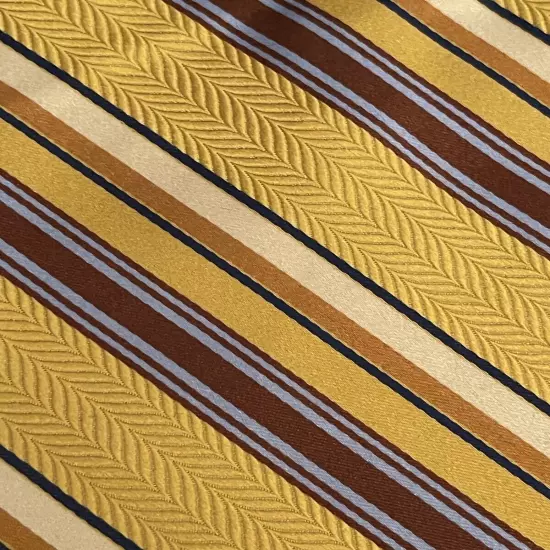 Jos. A. Bank Gold Brown Blue 100% Silk Men’s Neck Tie Made In China