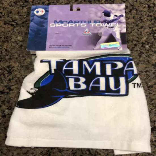 New! MLB Tampa Bay RAYS Golf Sport Towel w/ Grommet & Hook McArthur Sports