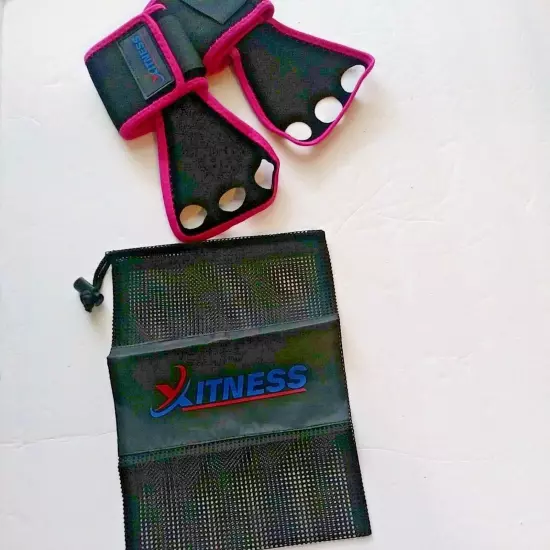 Xitness Women's Crossfit Gloves Black/Rose Size XL