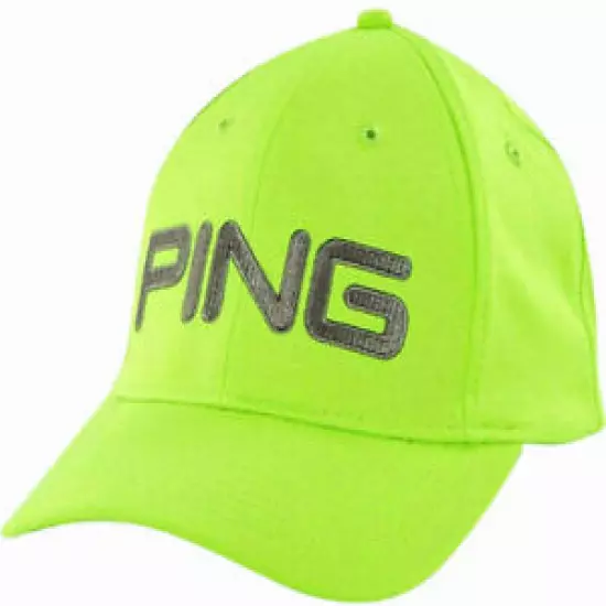 NEW! PING Men's Tour Light Adjustable Hat/Cap-Electric Lime/Charcoal 