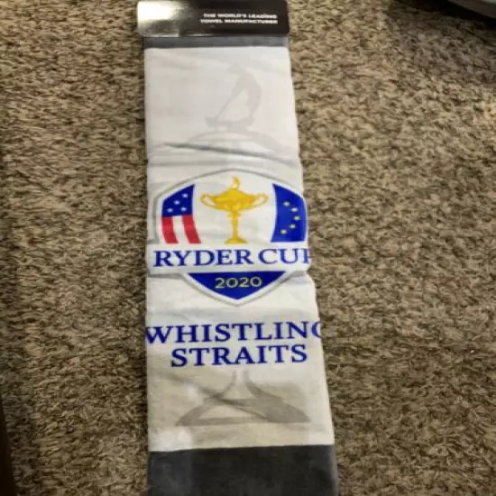 NEW Devant 2020 Ryder Cup Whistling Straits 16" x 25" Cotton Towel Priority Ship