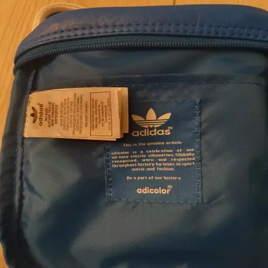 Adidas Originals Unisex Mini Messenger Bag Blue Trefoil Logo Airliner Retro