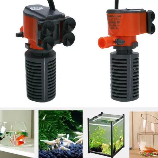 3 in 1 Aquarium Filter Submersible Oxygen Internal Fish Tank Water 2024