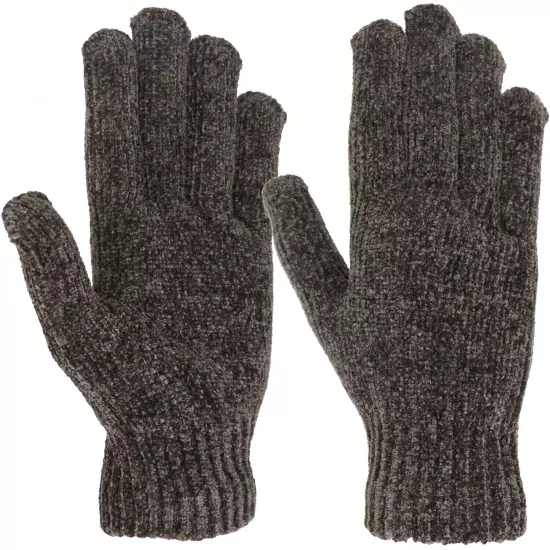 Women's Soft and Stretchy Chenille Basic Winter Magic Gloves