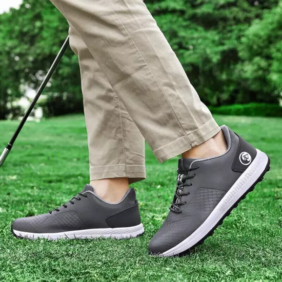 Comfortable Golf Shoes Men's Non-Slip Sneakers Waterproof Spikeless Golf Shoes