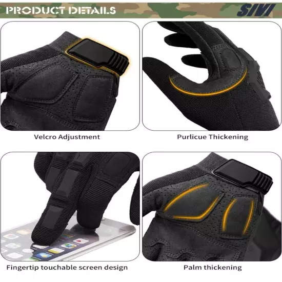 Full Finger Tactical Protective Gloves Touch Screen Work Army Military Hunting