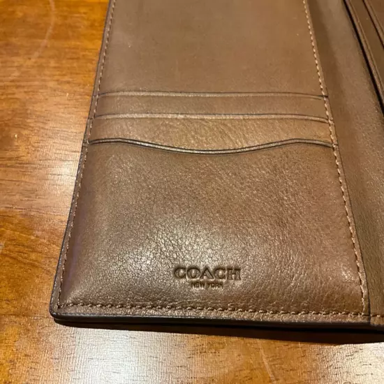 Coach Tan Soft Leather Passport Case/Holder/Wallet