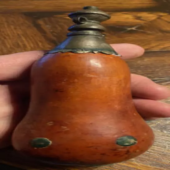 antique 18th century Caucasian Gourd POWDER FLASK Uzbekistan hunting gun rifle