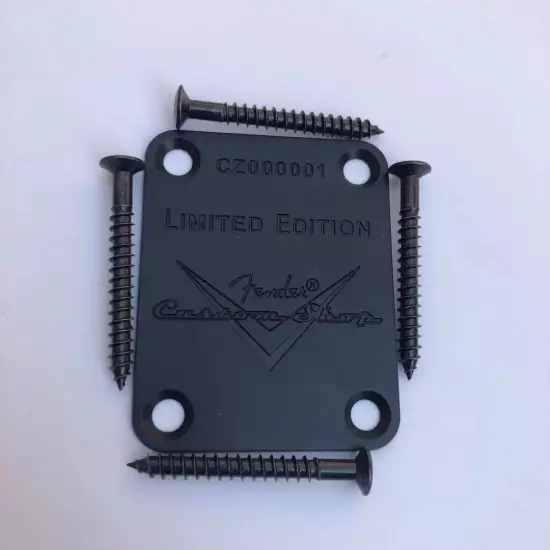 Limited Edition Guitar Neck Plate for Telecaster and Stratocaster Guitar Chrome