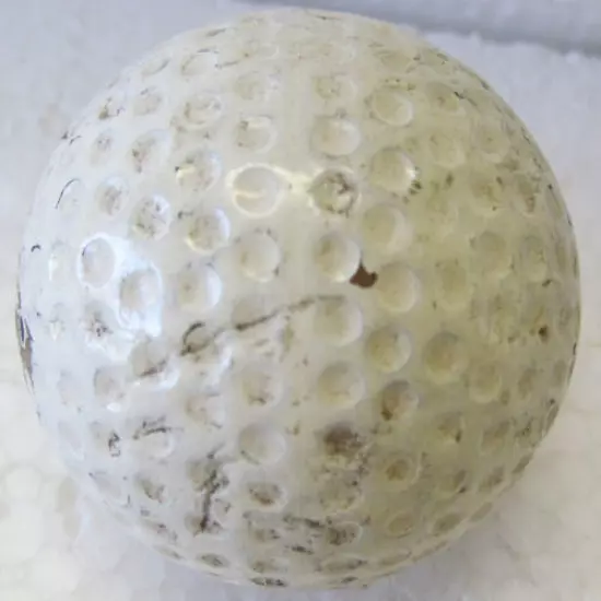 VINTAGE EARLY DIMPLE GOLF BALL CIRCA 1915 REPAINTED-THE SPALDING BABY DIMPLE