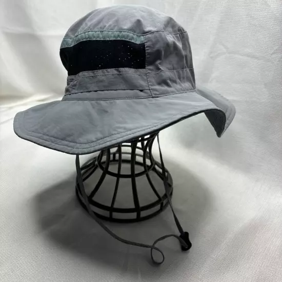 Fishing Hat Boonie Outdoor Mesh Hat Gray OS Front No Flop Brim Tough Sun Hiking