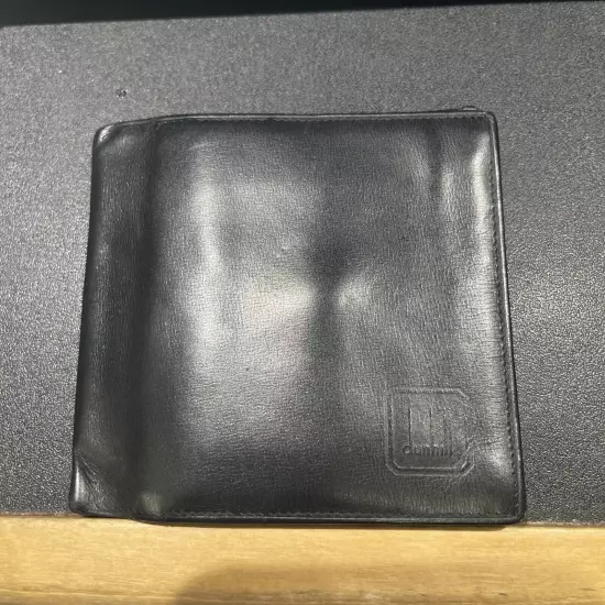 Dunhill Short Black Wallet Men with Logo