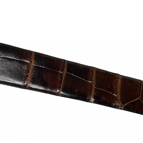 Saks 5th Avenue Genuine Brown American Alligator Leather Belt Mens 38