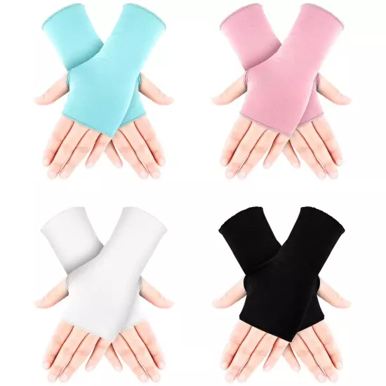 UV Protection Gloves Wrist Length Sun Block Driving Gloves Fingerless Glove