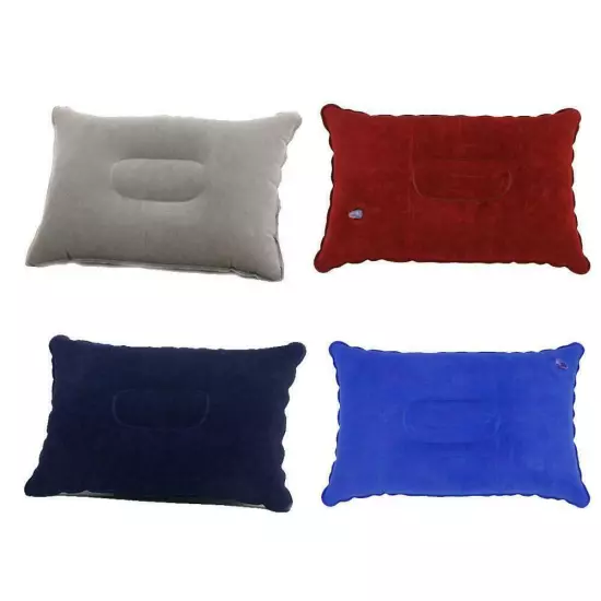 Double Sided Inflatable Pillow Soft Sleep Mat Collapsible Camping Cushion Hot~