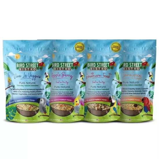 Parrot Food Sample Pack Cooks in as Little as 3 to 15 min | All Natural & Organc