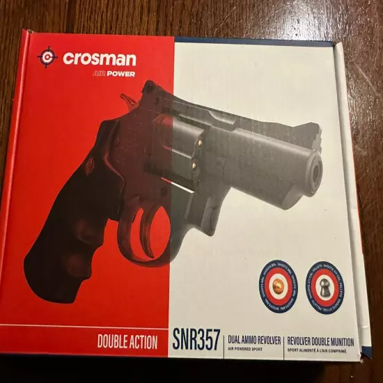 Crosman CO2 Double Action Full Metal Revolver Air Pistol BB & Pellet - SNR357.