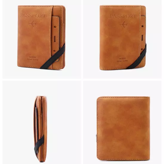 Passport Holder:Family Travel Wallet RFID Document Passport Holder Organizer Bag