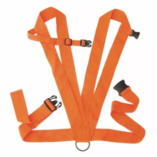 Allen Blaze Orange Heavy Duty Deer Drag Harness 2" Web Design Rope Included