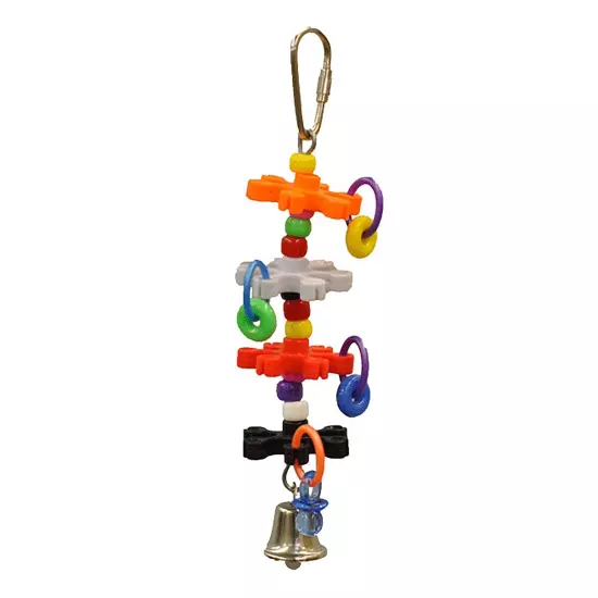 Tiny Rings & Stars Bird Toys, Multiple Shapes & Colors, Great for Small Birds