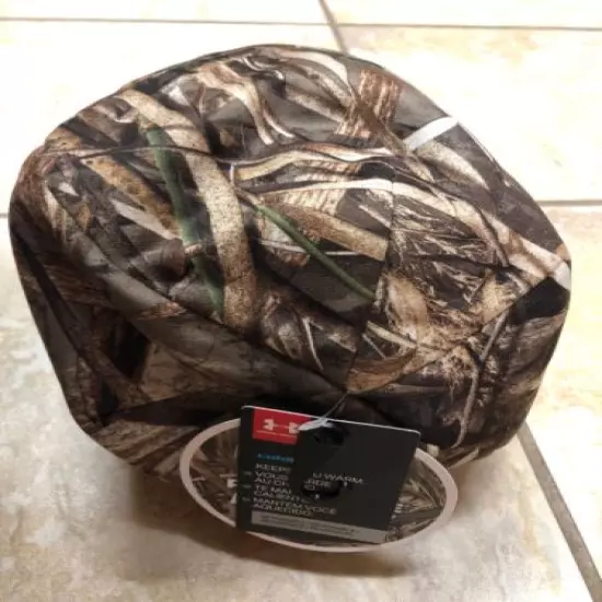 Under Armour UA Realtree Max-5 Hunting Camo Ski Cap Beanie Hat Fleece 1359840