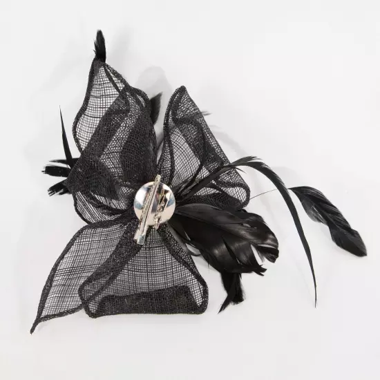 Black fascinator broche Hats From OZ 100% Aussie Family Business