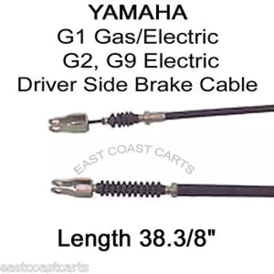 Yamaha G1 Golf Cart or G2, G9 Electric DRIVER SIDE Brake Cable J56-F6341