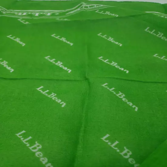 ll bean bandana handkerchief vintage lime green canoe fly fishing duck boots EUC